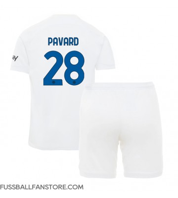 Inter Milan Benjamin Pavard #28 Replik Auswärtstrikot Kinder 2023-24 Kurzarm (+ Kurze Hosen)